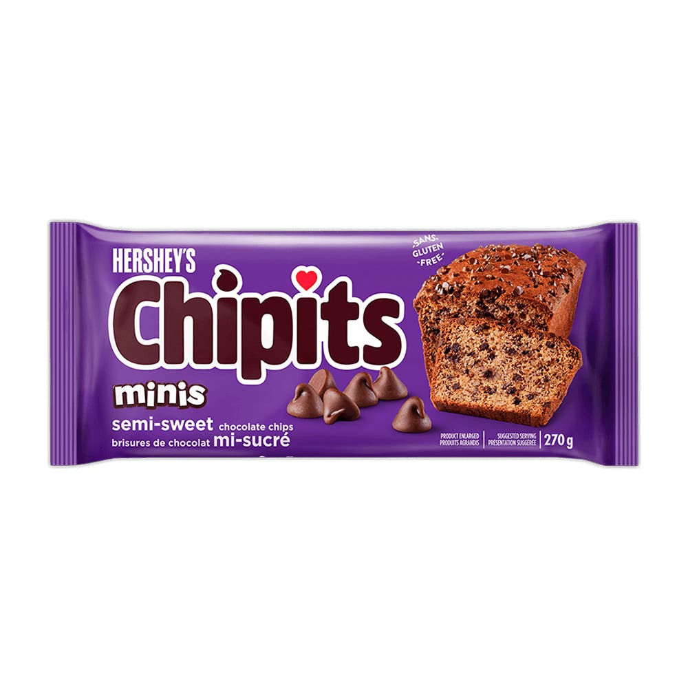 HERSHEY'S CHIPITS Minis Semi-Sweet Chocolate Chips, 270g bag