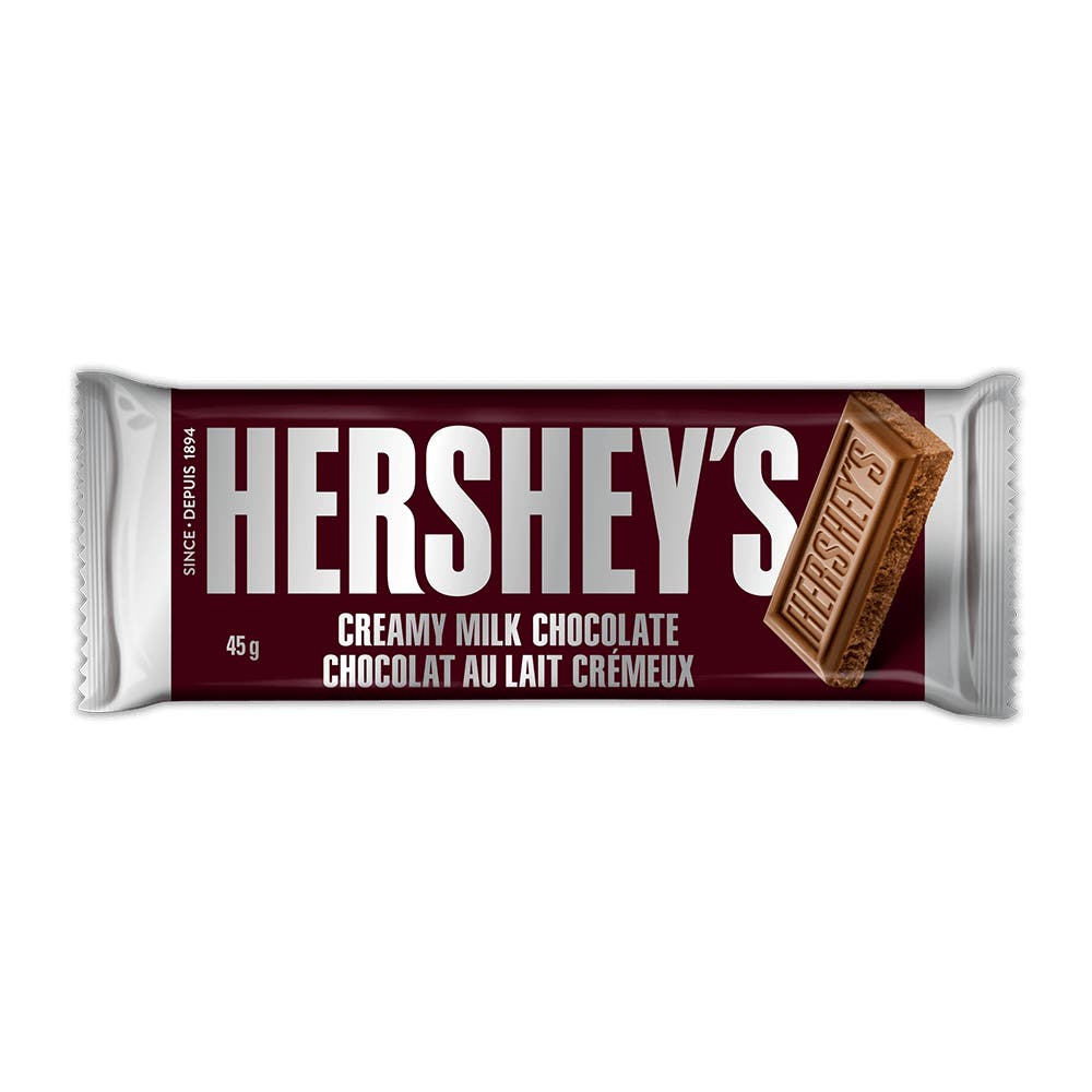 HERSHEY'S Creamy Milk Chocolate Candy Bar, 45g