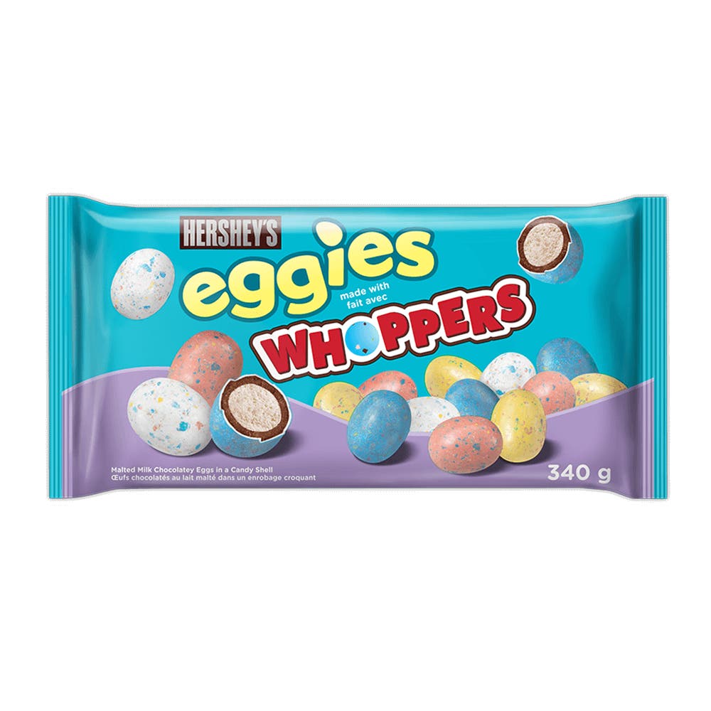 HERSHEY'S EGGIES with WHOPPERS Malted Milk Chocolate Candy Coated