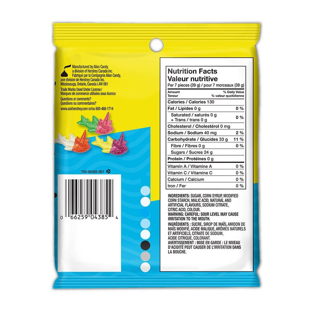 JOLLY RANCHER MISFITS Tropical Uni-Sharks Gummies, 182g bag