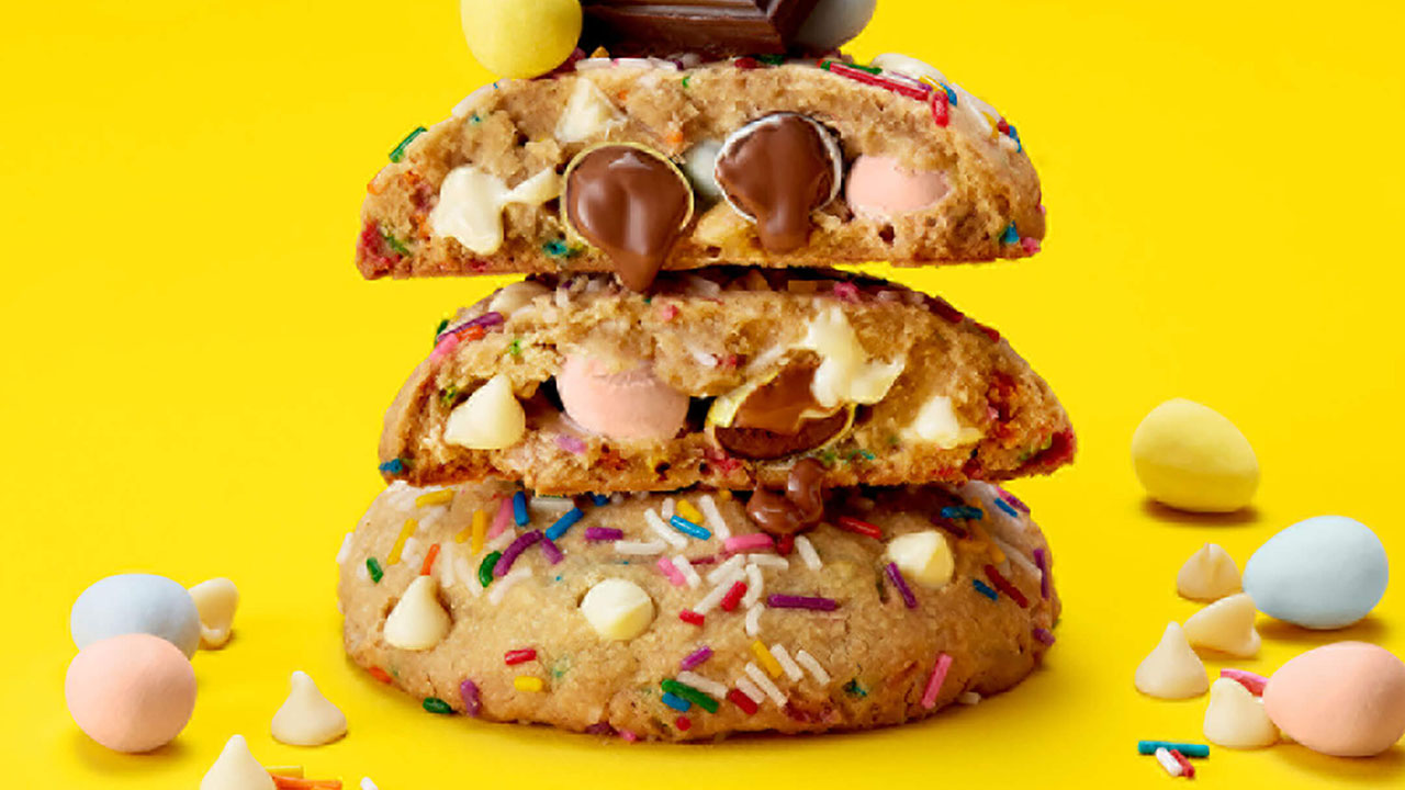 stack of hersheys easter eggie hunt stuffed cookies