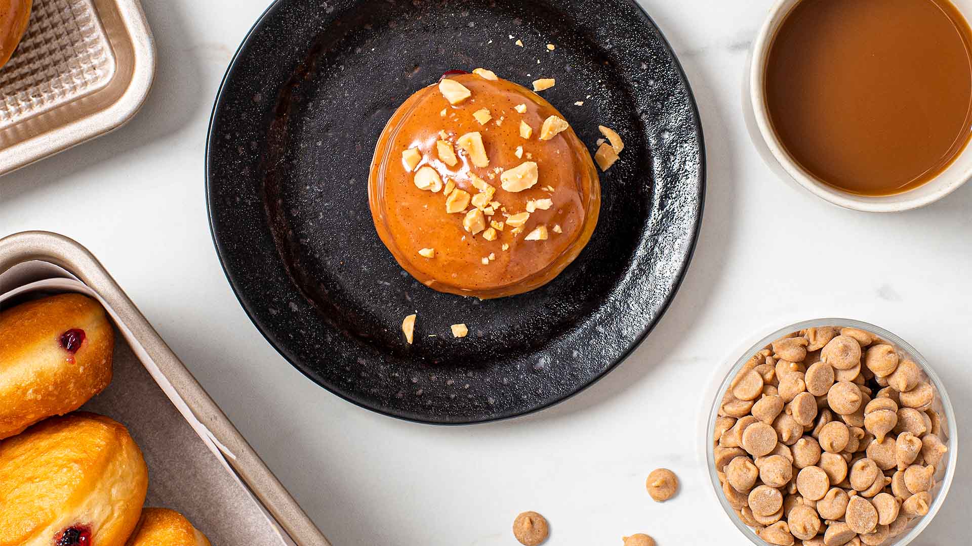 peanut butter and jelly doughnuts