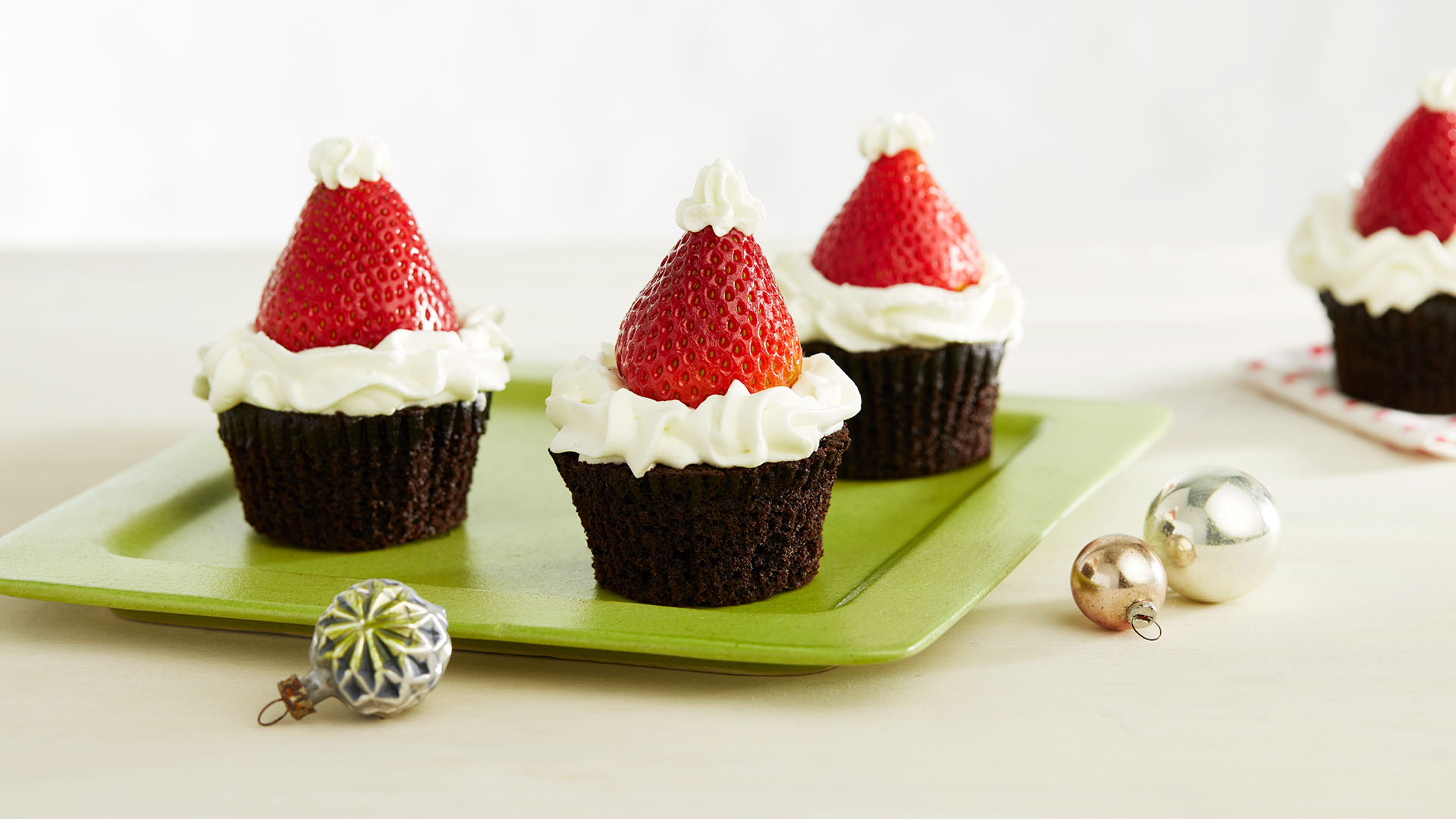 Santa Hat Cupcakes Recipe | Recipes