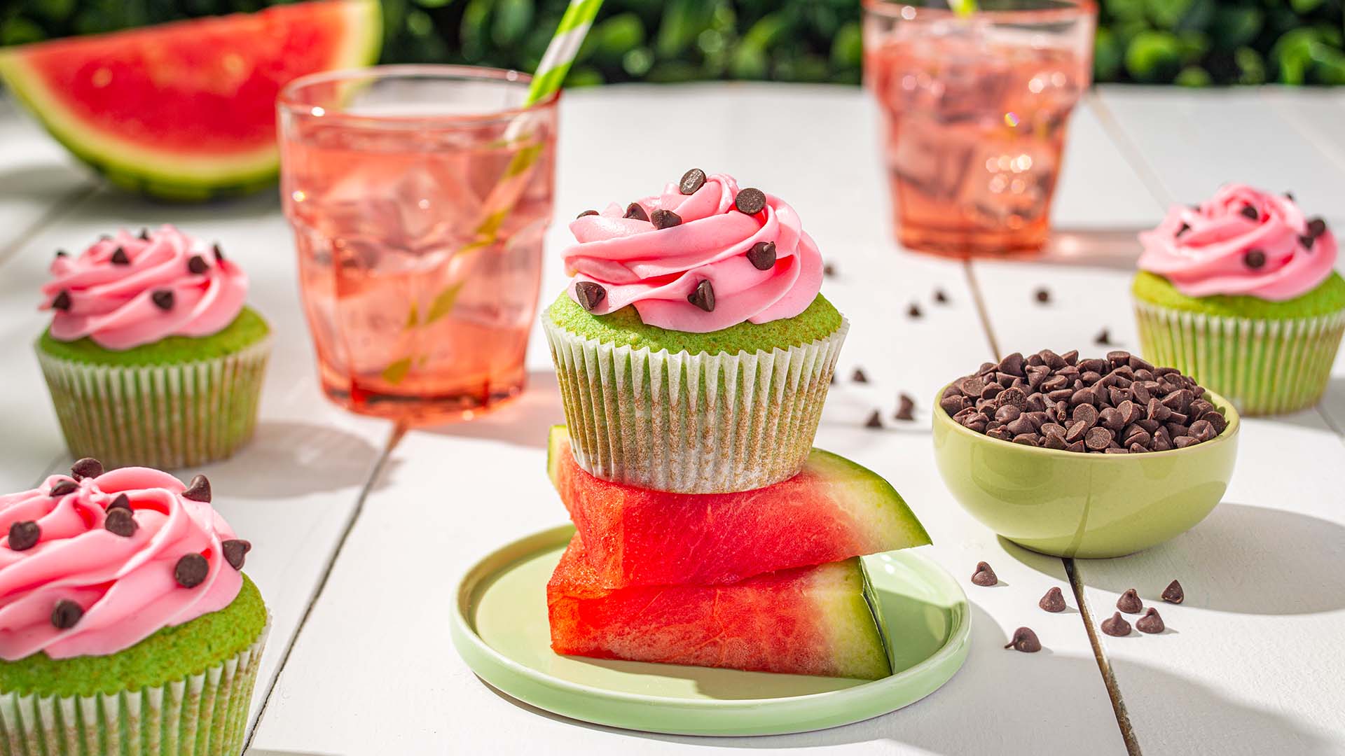 watermelon cupcakes