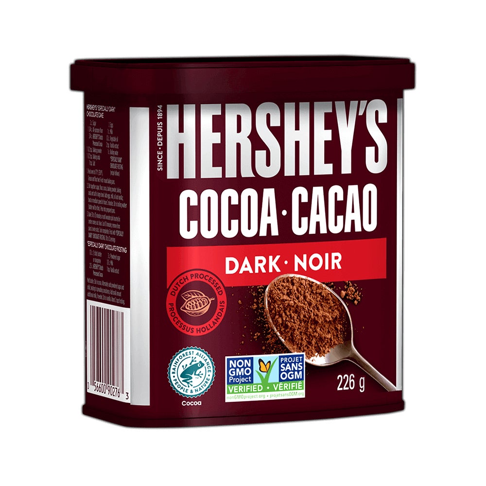 Cacao noir HERSHEY'S, boîte de 226 g - Devant de l’emballage