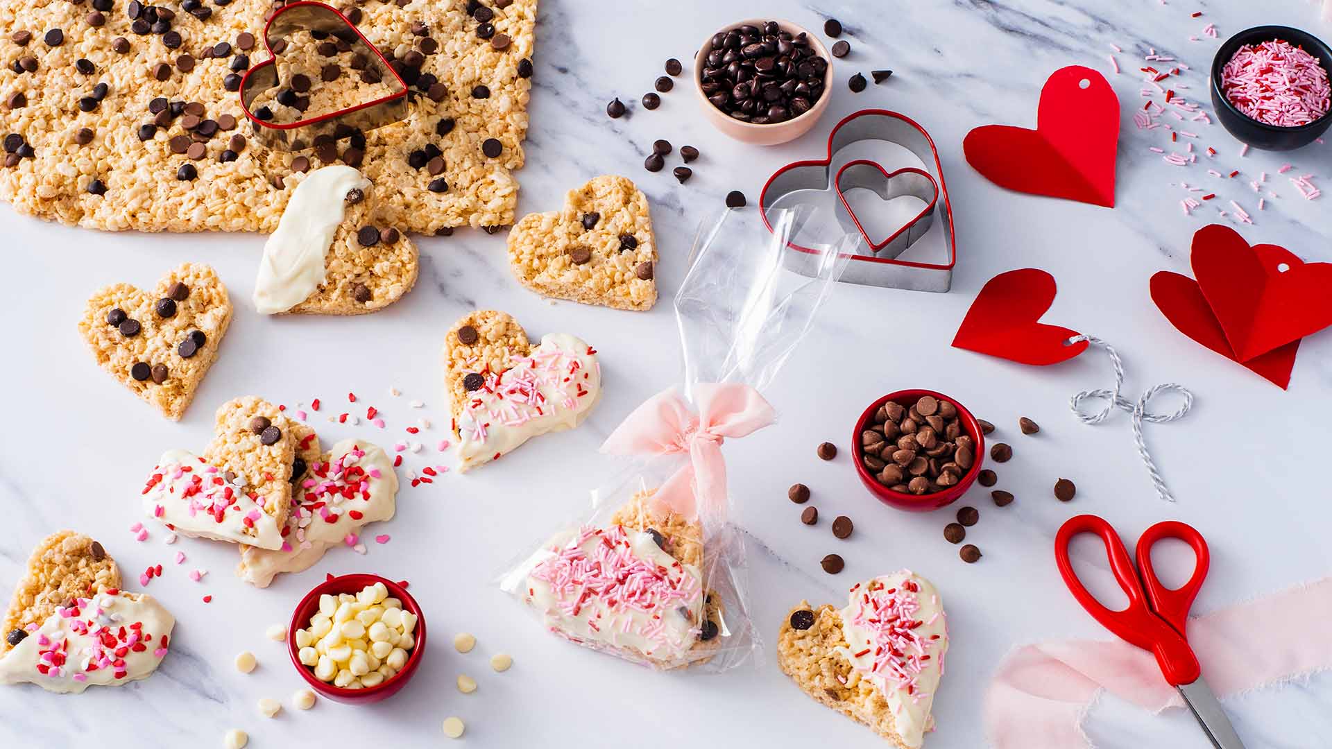 coeurs de la saint valentin aux cereales et aux triples brisures