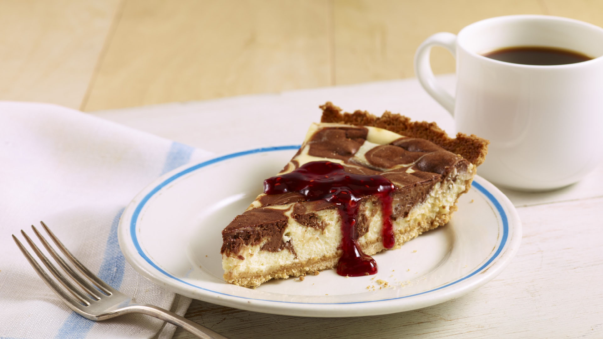 gateau au fromage marbre au chocolat et a la vanille